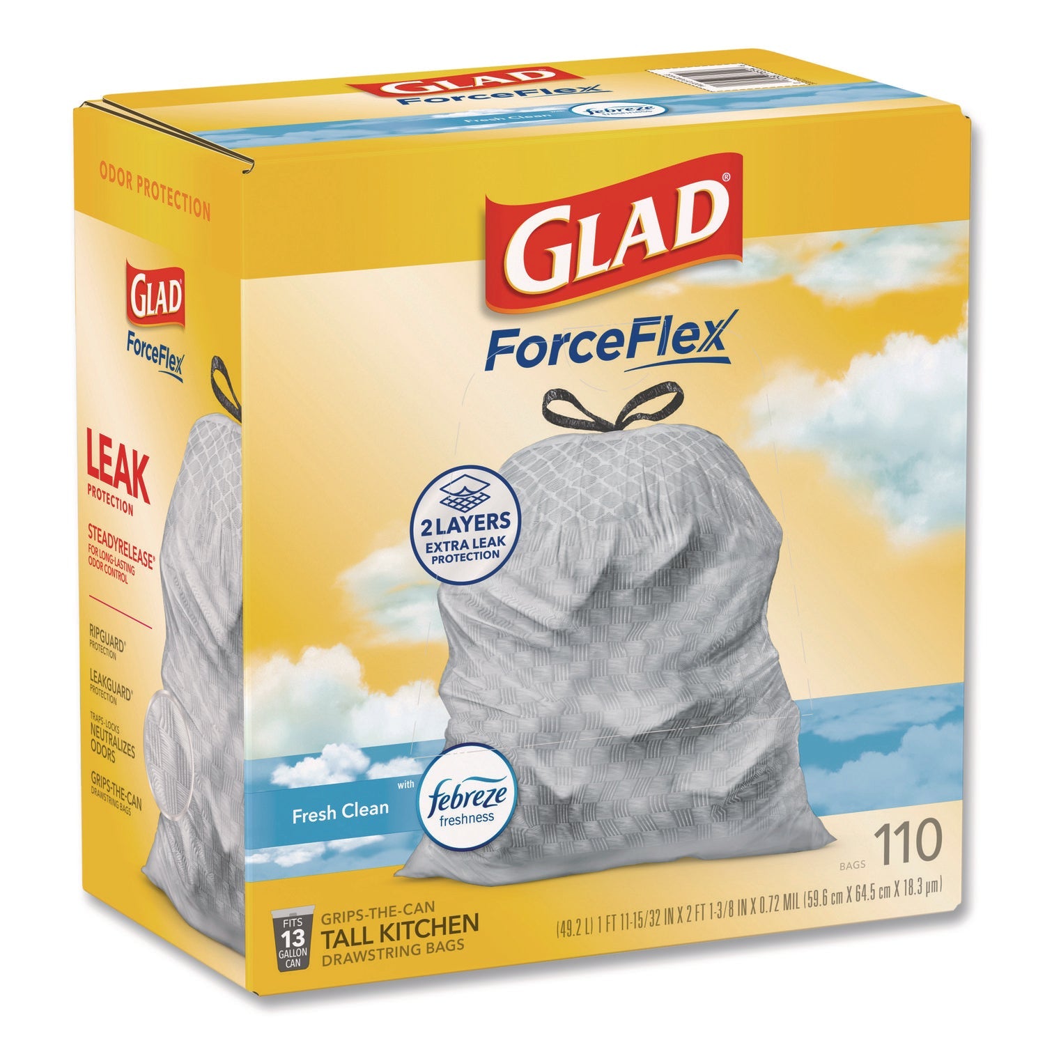 glad-r-forceflex-tall-kitchen-drawstring-trash-bags-drawstring-13-gal-fresh-clean-scent-10-19-x-9-81-gray-110-roll-3-carton-clo78563ct_2