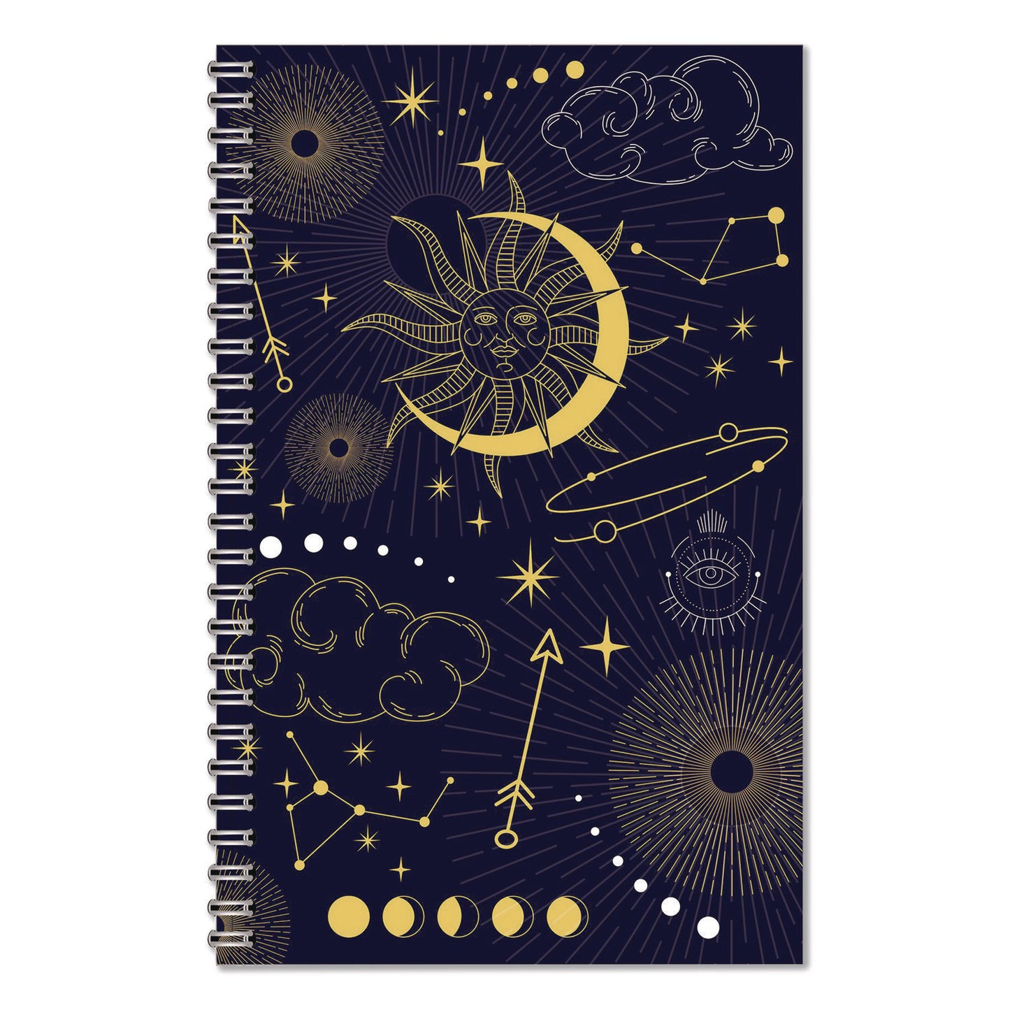 House of Doolittle™ Recycled Non-Dated Monthly/Weekly Planner, Celestial, Blue/Gold Cover, Undated (HOD212144)
