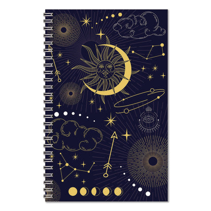 House of Doolittle™ Recycled Non-Dated Monthly/Weekly Planner, Celestial, Blue/Gold Cover, Undated (HOD212144)