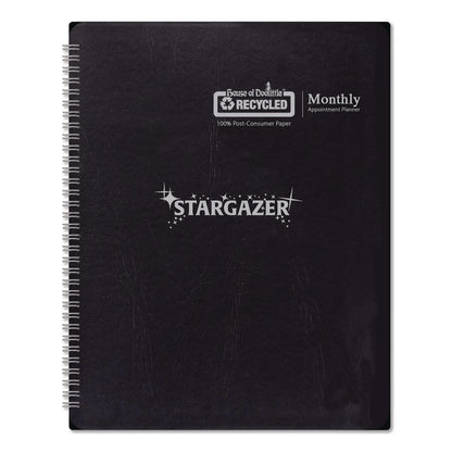 House of Doolittle™ Recycled Stargazer Monthly Planner, Stargazer Artwork, 11 x 7, Black Cover, 13-Month (Dec to Dec): 2026 (HOD21602)