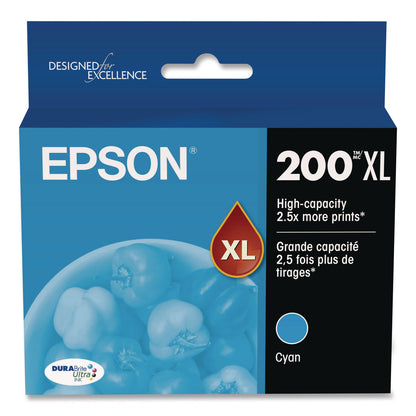 Epson® T200XL220S (200XL) DURABrite Ultra High-Yield Ink, Cyan (EPST200XL220S)