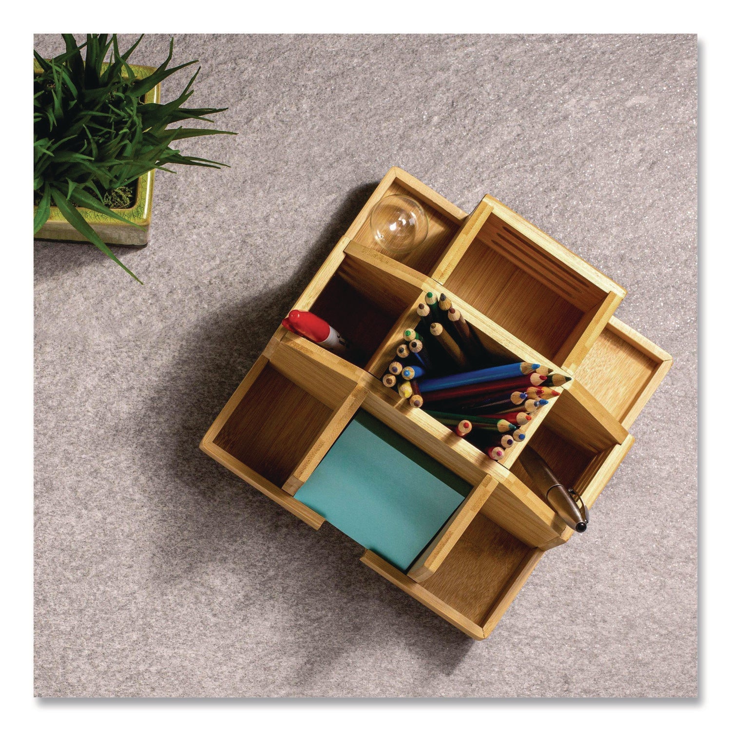 officemate-bamboo-rotary-organizer-9-compartments-8-85-x-8-82-x-7-4-brown-bamboo-oic71007_5