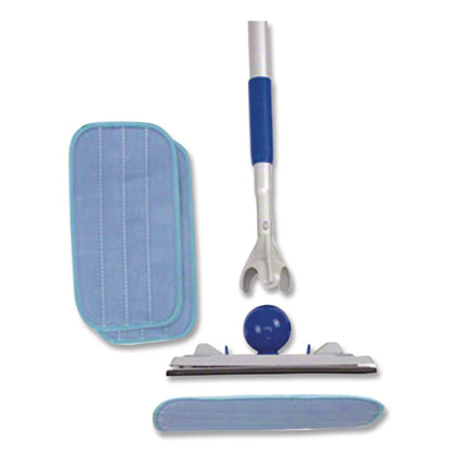 HOSPECO® Microworks Flat Microfiber Specialty Pad, 11 x 5, Blue, Dozen (HOS2504SPHMFP11)