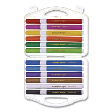 tpg-creations-washable-acrylic-markers-fine-bullet-tip-assorted-colors-12-pack-24-packs-carton-tpg49624_2