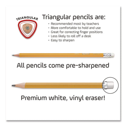 maped-helix-essentials-triangular-pre-sharpened-pencils-hb-2-black-lead-yellow-barrel-144-box-mhx851770zt_2