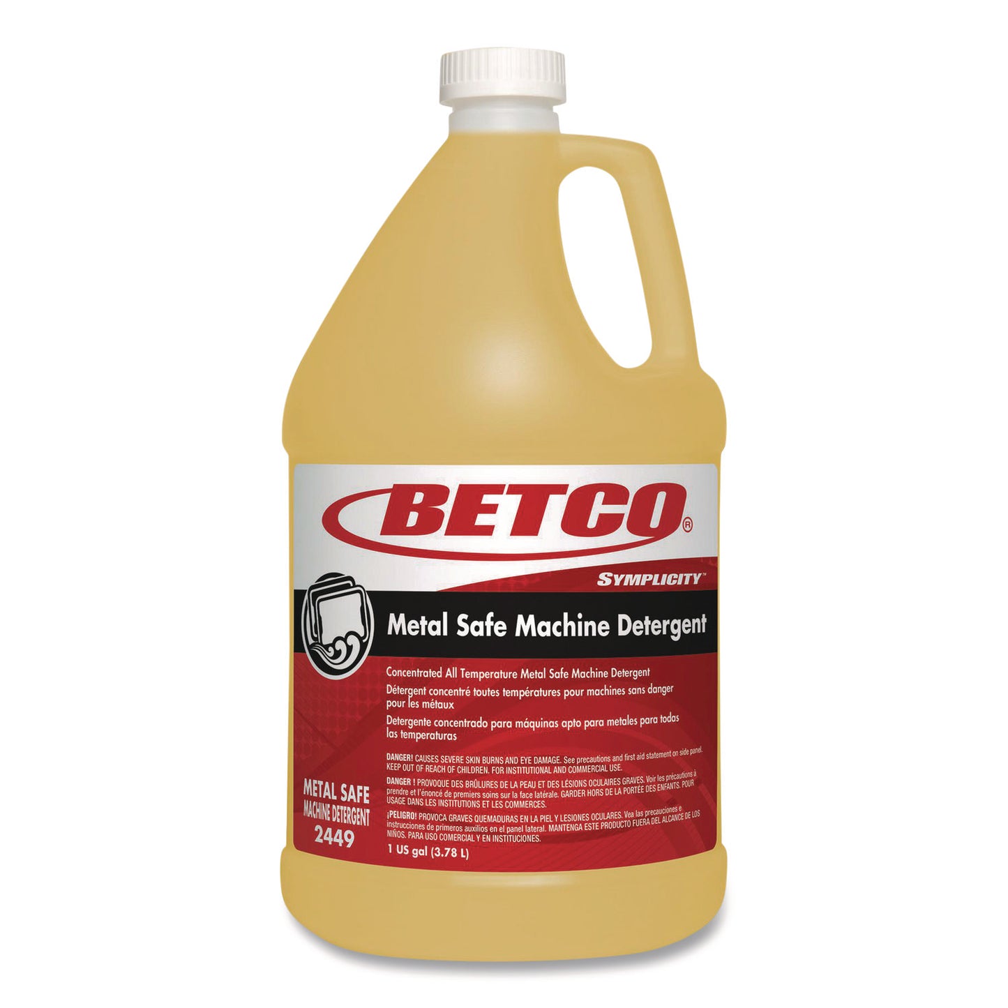 Betco® Concentrated All Temperature Metal Safe Machine Detergent, 1 gal Bottle, 4/Carton (BET24497400)