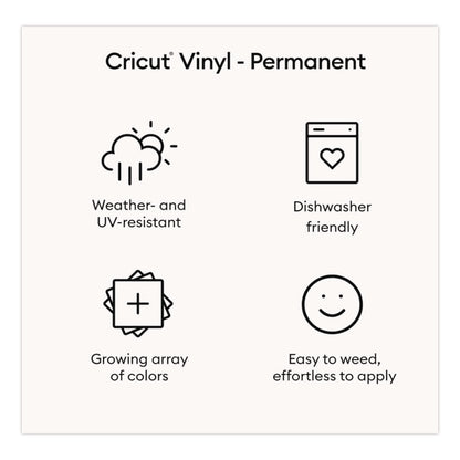 Cricut® Premium Permanent Vinyl, 12 x 48, White (CCU2008570)