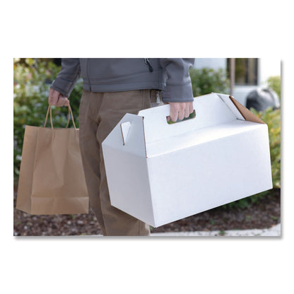 SCT® Carryout Barn Boxes, Large Corugated, 12 x 18 x 9, White/Kraft, 25/Carton (SCH2763)