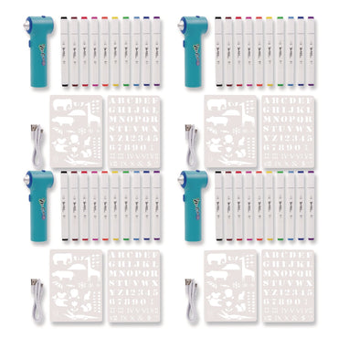 tpg-creations-aircolor-airbrush-kit-10-markers-2-stencils-1-airbrush-1-charging-cable-4-kits-carton-tpg49004_2