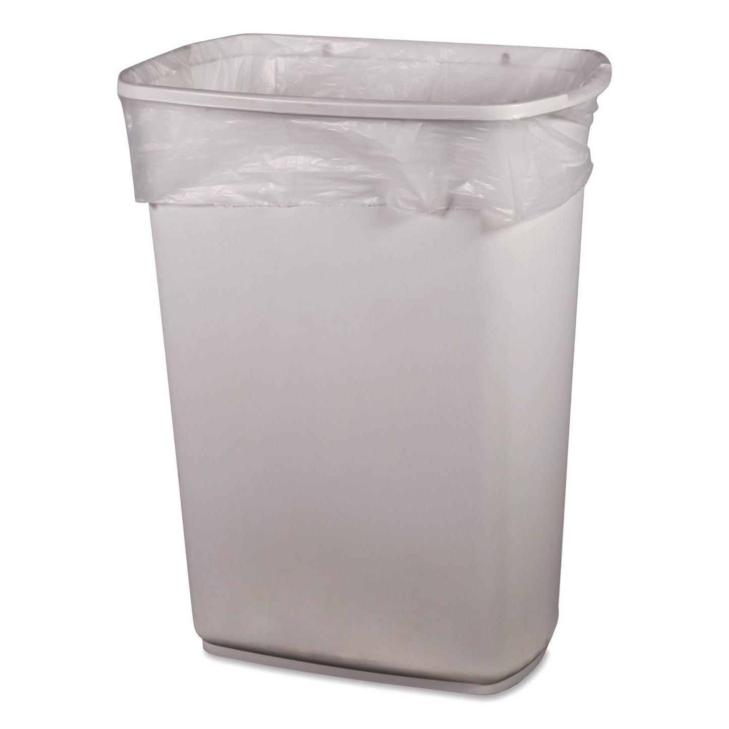Heritage Linear Low-Density Can Liners, 56 gal, 1.1 mil, 43" x 47", Clear, 100/Carton (HERH8647SC)