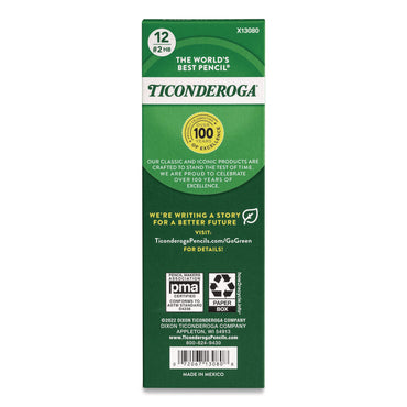 dixon-r-ticonderoga-beginners-woodcase-pencil-with-microban-hb-2-black-lead-yellow-barrel-dozen-dix130800002_2