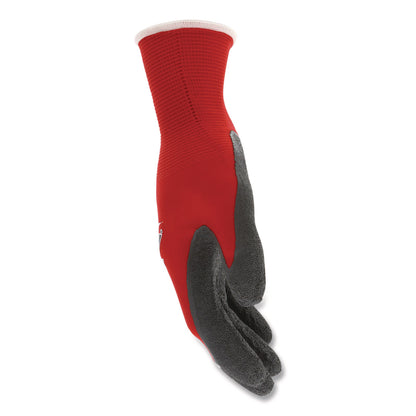 MCR™ Safety Ninja Flex Latex Coated Palm Gloves, EN388: 3131, 10" Long, Medium, Red/Gray, 12 Pairs (CRWN9680M)