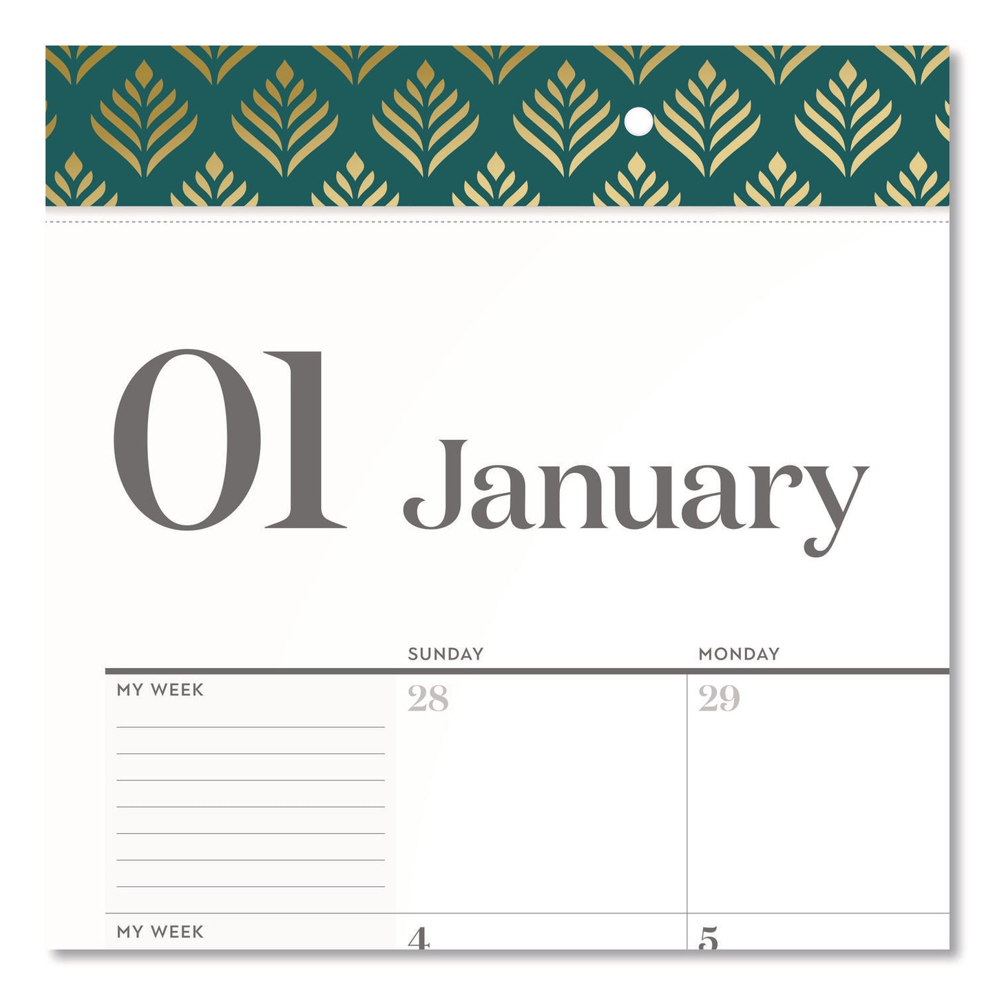 Cambridge® WorkStyle Monthly Desk Pad Calendar, 21.75 x 17, White Sheets, Teal Headband/Clear Corners, 12-Month (Jan-Dec): 2026 (AAG1606704)