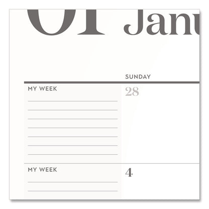 Cambridge® WorkStyle Monthly Desk Pad Calendar, 21.75 x 17, White Sheets, Teal Headband/Clear Corners, 12-Month (Jan-Dec): 2026 (AAG1606704)