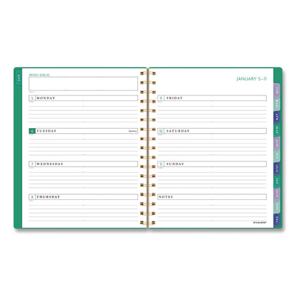 AT-A-GLANCE® Badge Geo Weekly/Monthly Planner, 8.75 x 7, Green Cover, 13-Month: Jan 2026 to Jan 2027 (AAG1753G805)