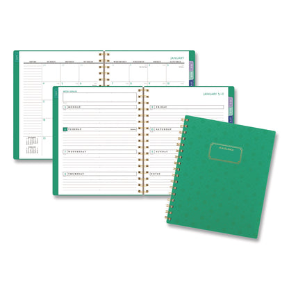 AT-A-GLANCE® Badge Geo Weekly/Monthly Planner, 8.75 x 7, Green Cover, 13-Month: Jan 2026 to Jan 2027 (AAG1753G805)