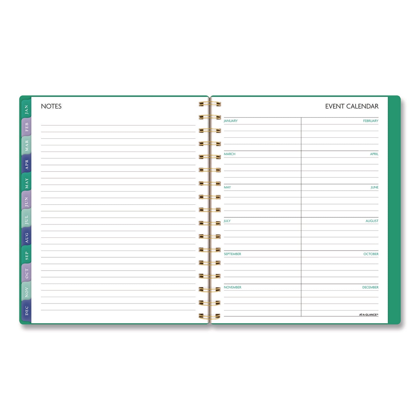 AT-A-GLANCE® Badge Geo Weekly/Monthly Planner, 8.75 x 7, Green Cover, 13-Month: Jan 2026 to Jan 2027 (AAG1753G805)