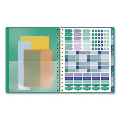 AT-A-GLANCE® Badge Geo Weekly/Monthly Planner, 8.75 x 7, Green Cover, 13-Month: Jan 2026 to Jan 2027 (AAG1753G805)