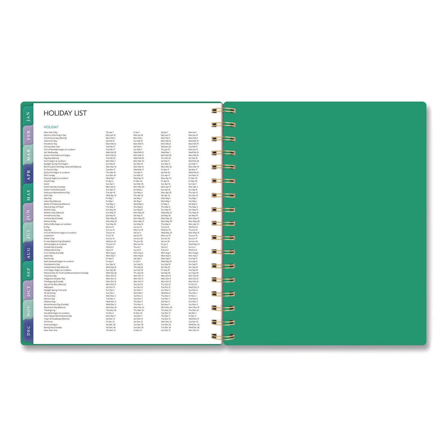 AT-A-GLANCE® Badge Geo Weekly/Monthly Planner, 8.75 x 7, Green Cover, 13-Month: Jan 2026 to Jan 2027 (AAG1753G805)