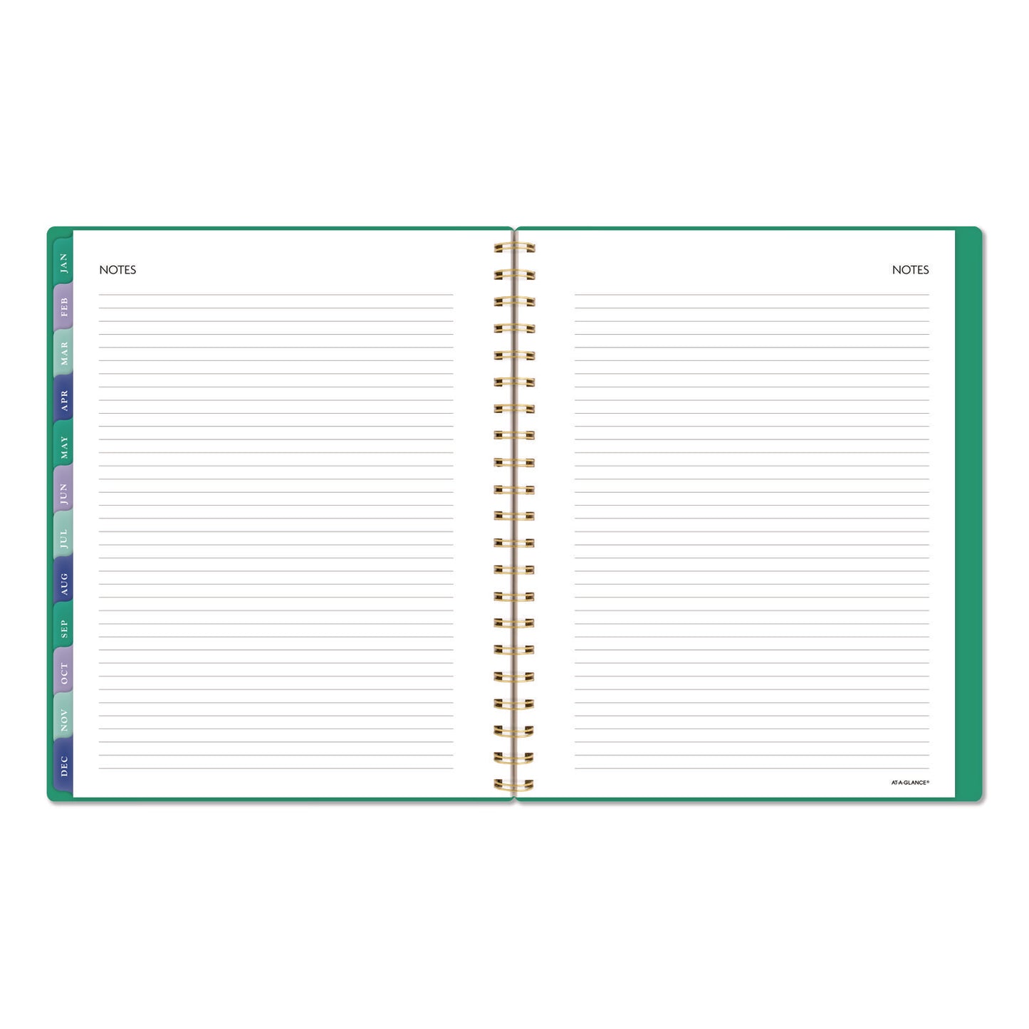 AT-A-GLANCE® Badge Geo Weekly/Monthly Planner, 11 x 8.5, Green Cover, 13-Month (Jan-Jan): 2026 (AAG1753G905)