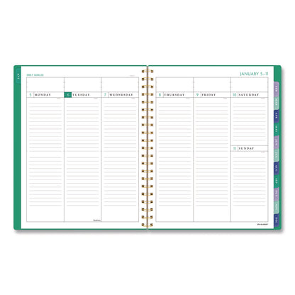 AT-A-GLANCE® Badge Geo Weekly/Monthly Planner, 11 x 8.5, Green Cover, 13-Month (Jan-Jan): 2026 (AAG1753G905)