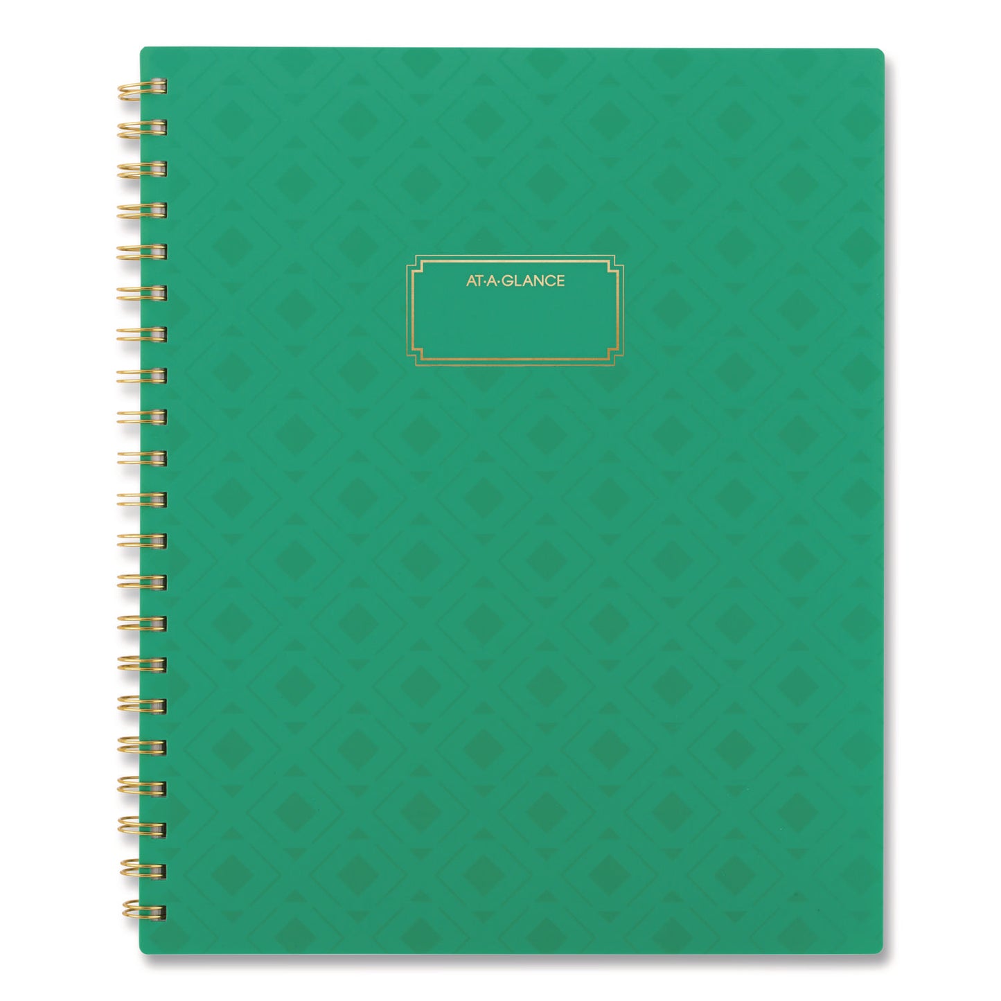 AT-A-GLANCE® Badge Geo Weekly/Monthly Planner, 11 x 8.5, Green Cover, 13-Month (Jan-Jan): 2026 (AAG1753G905)