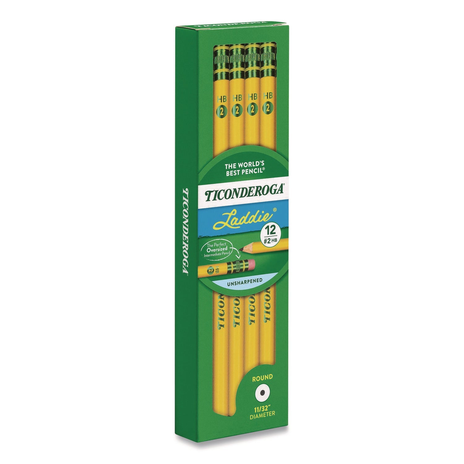dixon-r-ticonderoga-laddie-woodcase-pencil-with-microban-hb-2-black-lead-yellow-barrel-12-pack-dix133040002_2
