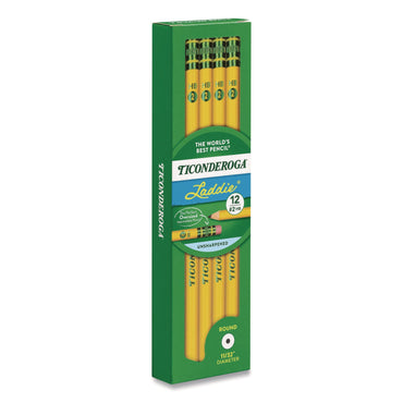 dixon-r-ticonderoga-laddie-woodcase-pencil-with-microban-hb-2-black-lead-yellow-barrel-12-pack-dix133040002_2