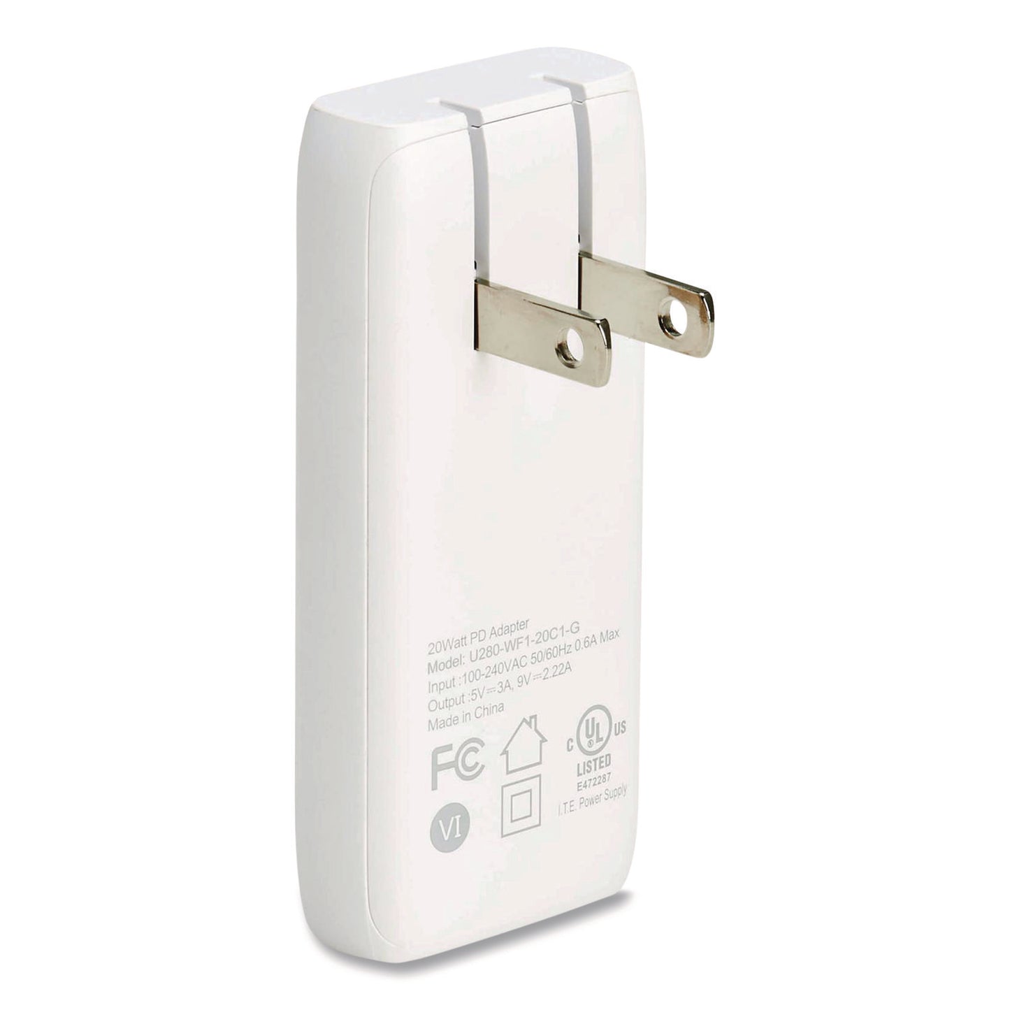 Tripp Lite by Eaton Flat One-Port USB-C Wall Charger with GaN Technology, White (TRPU280WF120C1G)