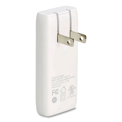 Tripp Lite by Eaton Flat One-Port USB-C Wall Charger with GaN Technology, White (TRPU280WF120C1G)