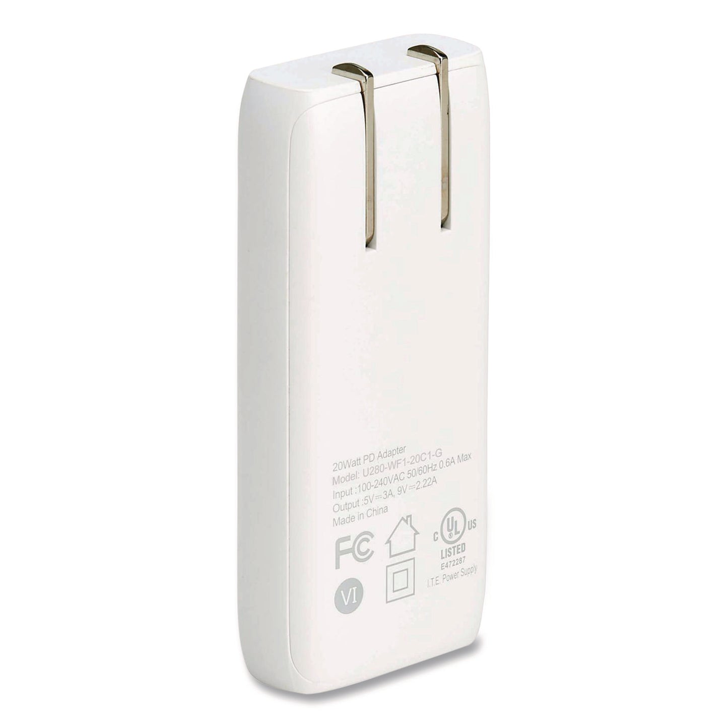 Tripp Lite by Eaton Flat One-Port USB-C Wall Charger with GaN Technology, White (TRPU280WF120C1G)