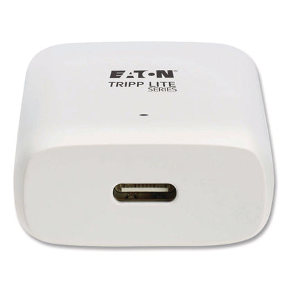 Tripp Lite by Eaton Flat One-Port USB-C Wall Charger with GaN Technology, White (TRPU280WF120C1G)
