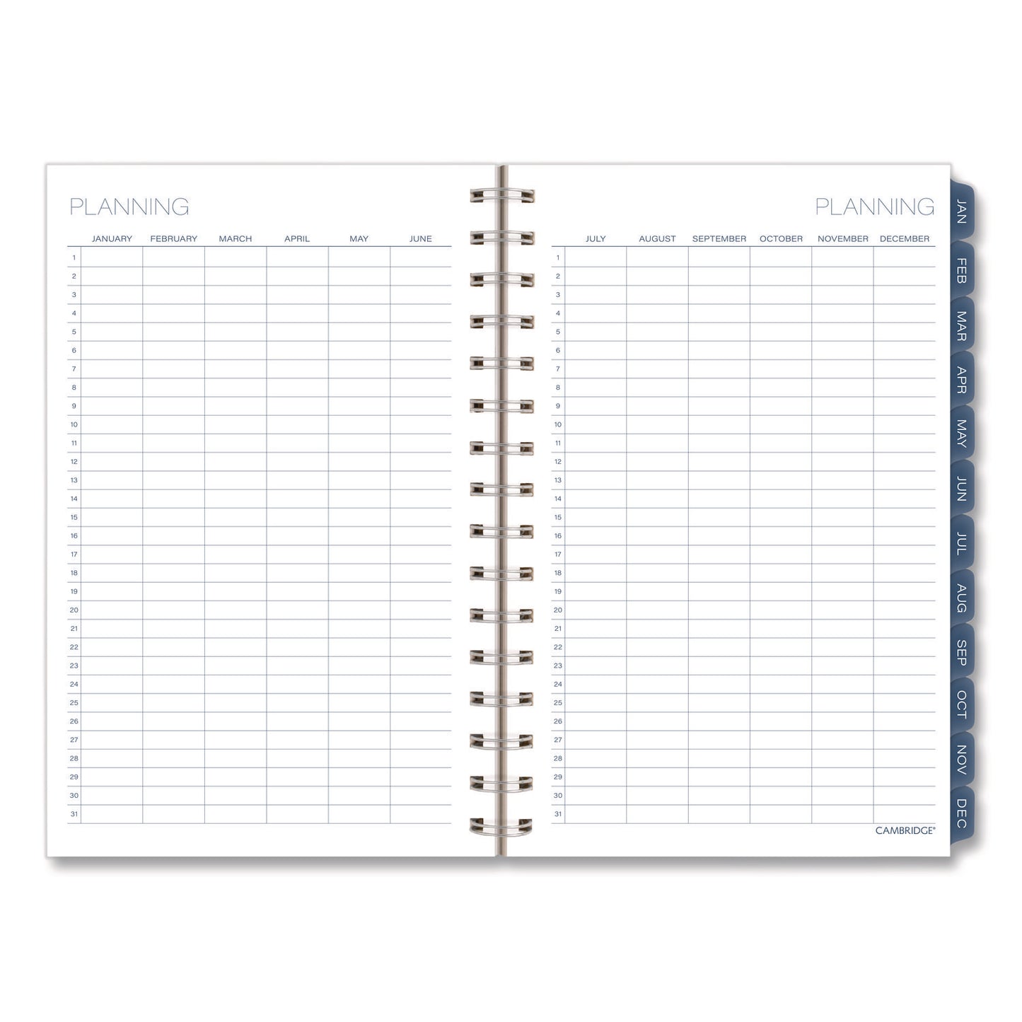 Cambridge® Abyss Weekly/Monthly Planner, 8.5 x 5.5, Water-Inspired Artwork, Blue Cover, 12-Month(Jan-Dec): 2026 (AAG1756200)