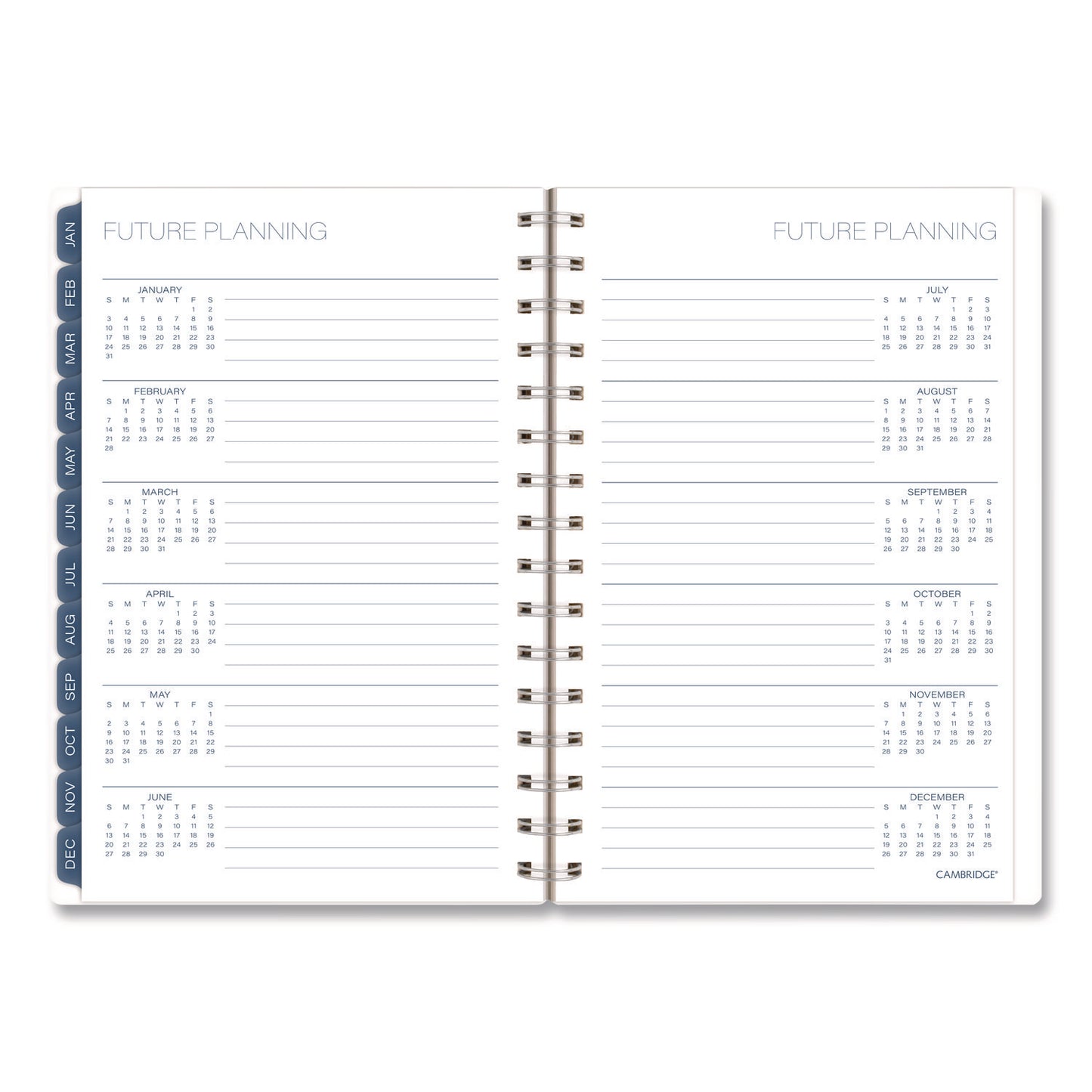 Cambridge® Abyss Weekly/Monthly Planner, 8.5 x 5.5, Water-Inspired Artwork, Blue Cover, 12-Month(Jan-Dec): 2026 (AAG1756200)