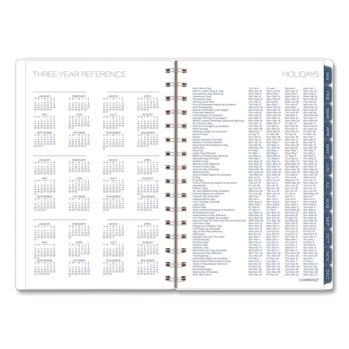 Cambridge® Abyss Weekly/Monthly Planner, 8.5 x 5.5, Water-Inspired Artwork, Blue Cover, 12-Month(Jan-Dec): 2026 (AAG1756200)