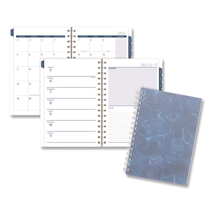 Cambridge® Abyss Weekly/Monthly Planner, 8.5 x 5.5, Water-Inspired Artwork, Blue Cover, 12-Month(Jan-Dec): 2026 (AAG1756200)