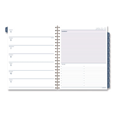 Cambridge® Abyss Weekly/Monthly Planner, 11 x 8.5, Water-Inspired Artwork, Blue Cover, 12-Month (Jan-Dec): 2026 (AAG1756905)