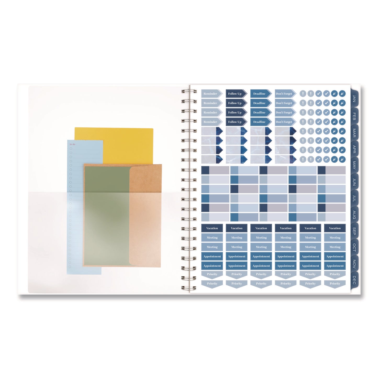 Cambridge® Abyss Weekly/Monthly Planner, 11 x 8.5, Water-Inspired Artwork, Blue Cover, 12-Month (Jan-Dec): 2026 (AAG1756905)