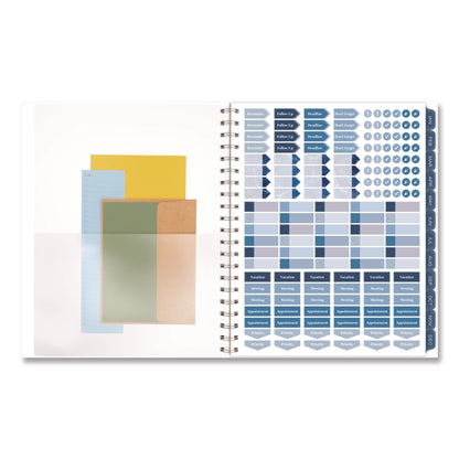 Cambridge® Abyss Weekly/Monthly Planner, 11 x 8.5, Water-Inspired Artwork, Blue Cover, 12-Month (Jan-Dec): 2026 (AAG1756905)