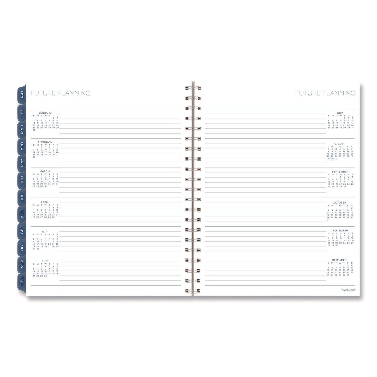 Cambridge® Abyss Weekly/Monthly Planner, 11 x 8.5, Water-Inspired Artwork, Blue Cover, 12-Month (Jan-Dec): 2026 (AAG1756905)