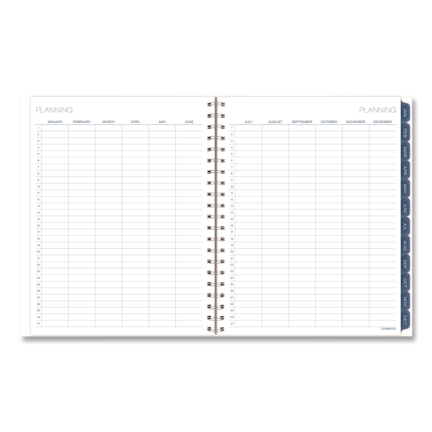 Cambridge® Abyss Weekly/Monthly Planner, 11 x 8.5, Water-Inspired Artwork, Blue Cover, 12-Month (Jan-Dec): 2026 (AAG1756905)