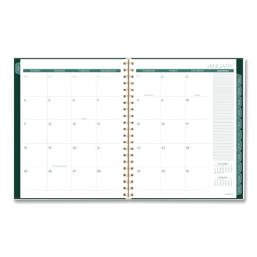 Cambridge® Emerald Isle Weekly/Monthly Planner, 11 x 8.5, Green Marbled Cover, 12-Month (Jan-Dec): 2026 (AAG1758905)