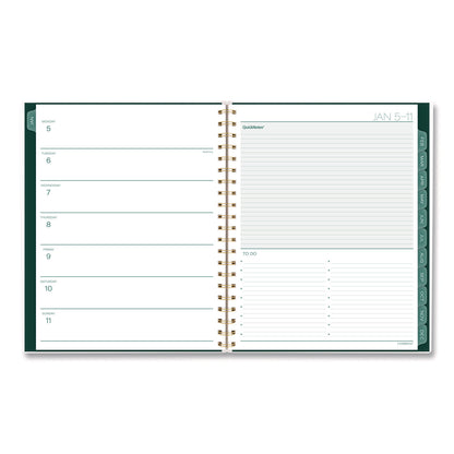 Cambridge® Emerald Isle Weekly/Monthly Planner, 11 x 8.5, Green Marbled Cover, 12-Month (Jan-Dec): 2026 (AAG1758905)
