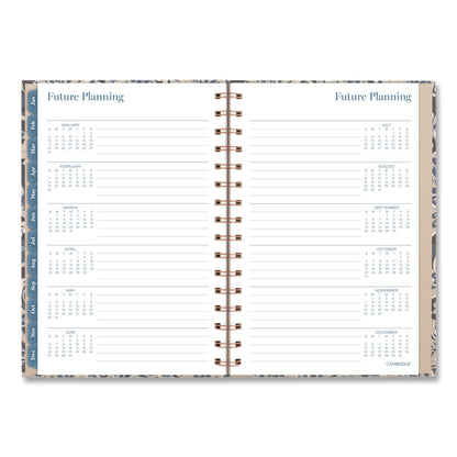 Cambridge® Elizabeth Weekly/Monthly Planner, 8.5 x 5.5, Floral Artwork, Blue Cover, 12-Month (Jan-Dec): 2026 (AAG1763200)