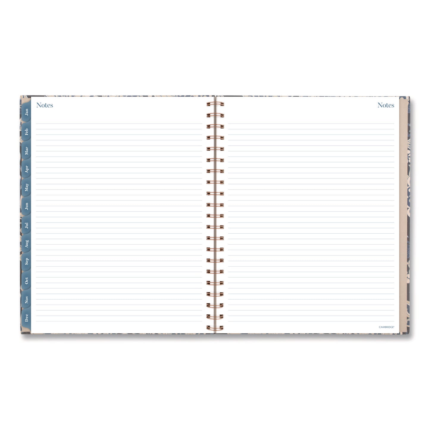 Cambridge® Elizabeth Weekly/Monthly Planner, 11 x 8.5, Floral Artwork, Blue Cover, 12-Month  (Jan-Dec): 2026 (AAG1763905)