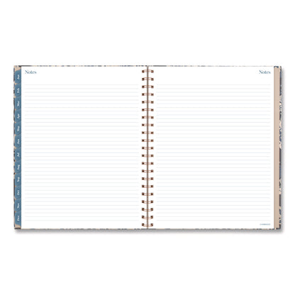Cambridge® Elizabeth Weekly/Monthly Planner, 11 x 8.5, Floral Artwork, Blue Cover, 12-Month  (Jan-Dec): 2026 (AAG1763905)