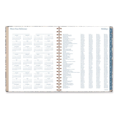 Cambridge® Elizabeth Weekly/Monthly Planner, 11 x 8.5, Floral Artwork, Blue Cover, 12-Month  (Jan-Dec): 2026 (AAG1763905)