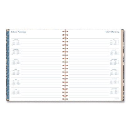 Cambridge® Elizabeth Weekly/Monthly Planner, 11 x 8.5, Floral Artwork, Blue Cover, 12-Month  (Jan-Dec): 2026 (AAG1763905)
