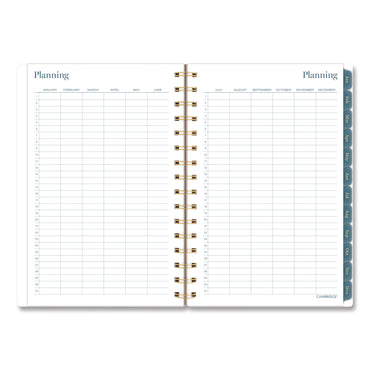 Cambridge® Midnight Garden Weekly/Monthly Planner, 8.5 x 5.5, Floral Artwork, Black/Pink/Green Cover, 12-Month (Jan-Dec): 2026 (AAG1768200)