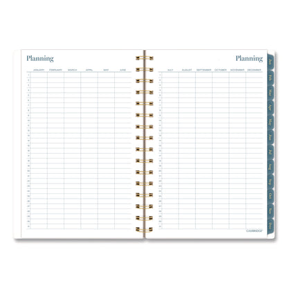 Cambridge® Midnight Garden Weekly/Monthly Planner, 8.5 x 5.5, Floral Artwork, Black/Pink/Green Cover, 12-Month (Jan-Dec): 2026 (AAG1768200)